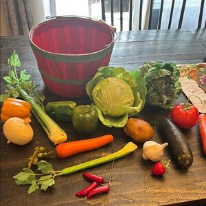 Colorful fake Vegetable Basket